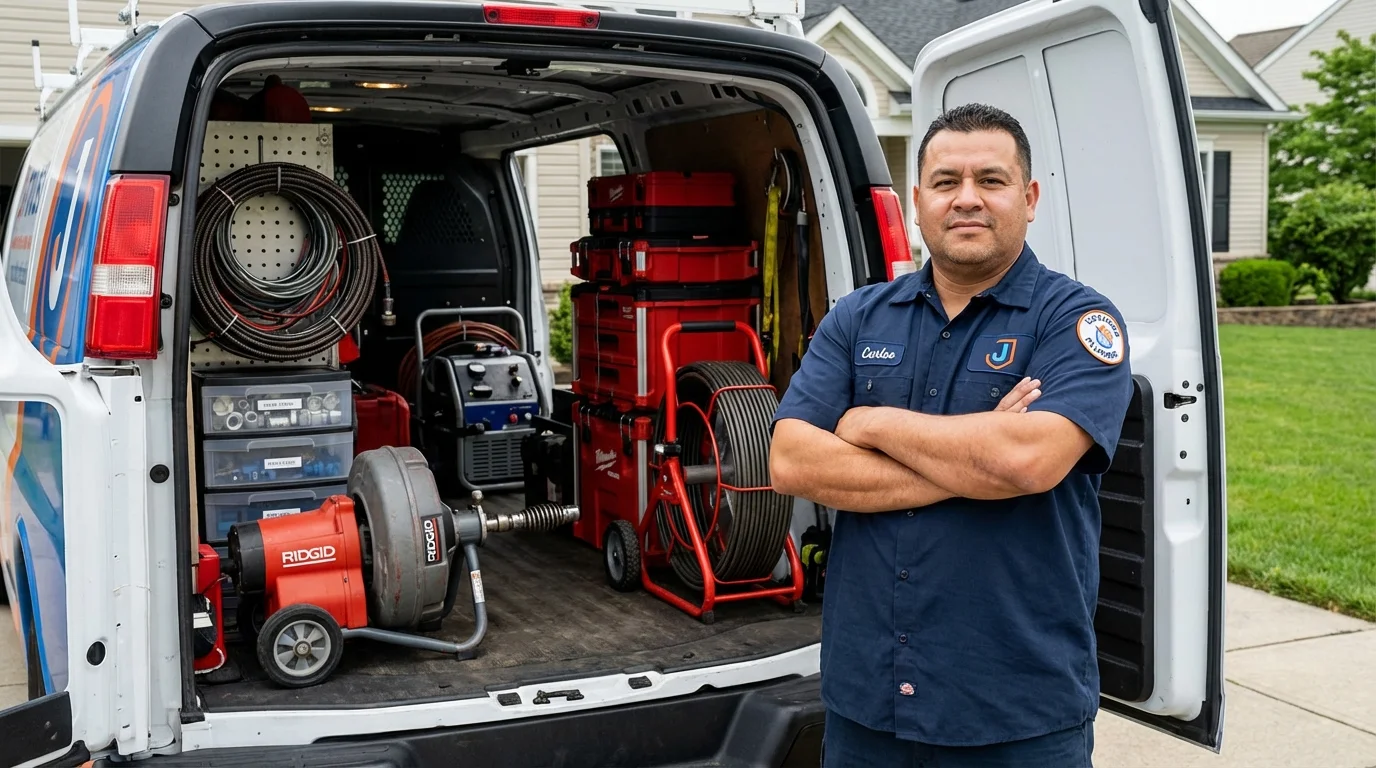 Professional drain cleaning equipment and Johns Plumbing LLC plumber in Tennille