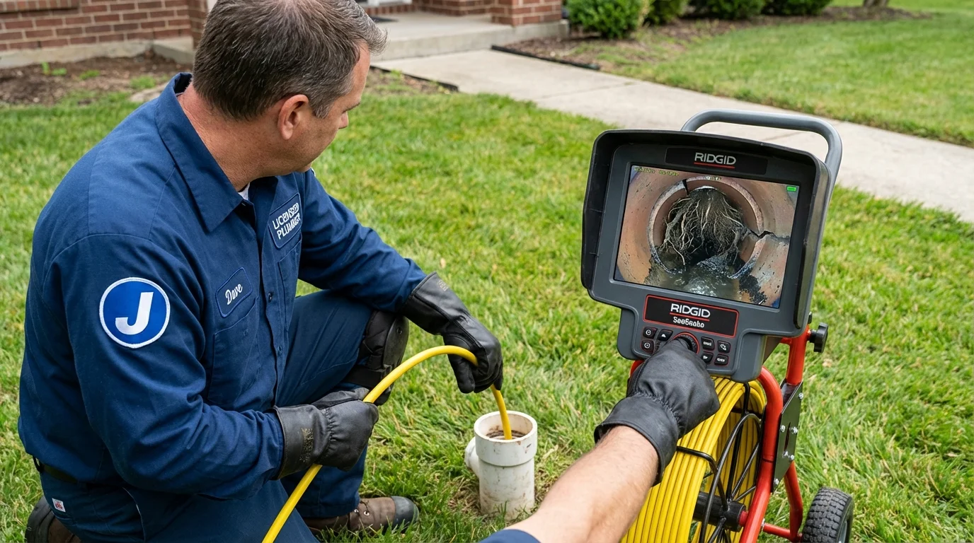 Sewer camera inspection being performed by Johns Plumbing LLC in Tennille